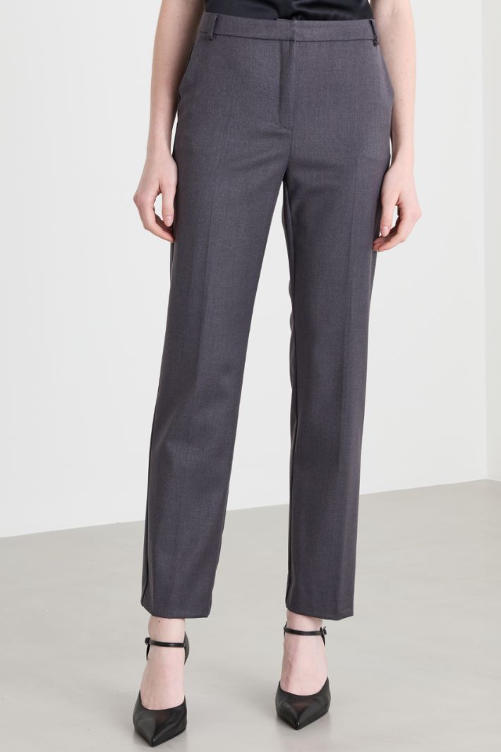 Flannel trousers - GREY - Intrend - 2
