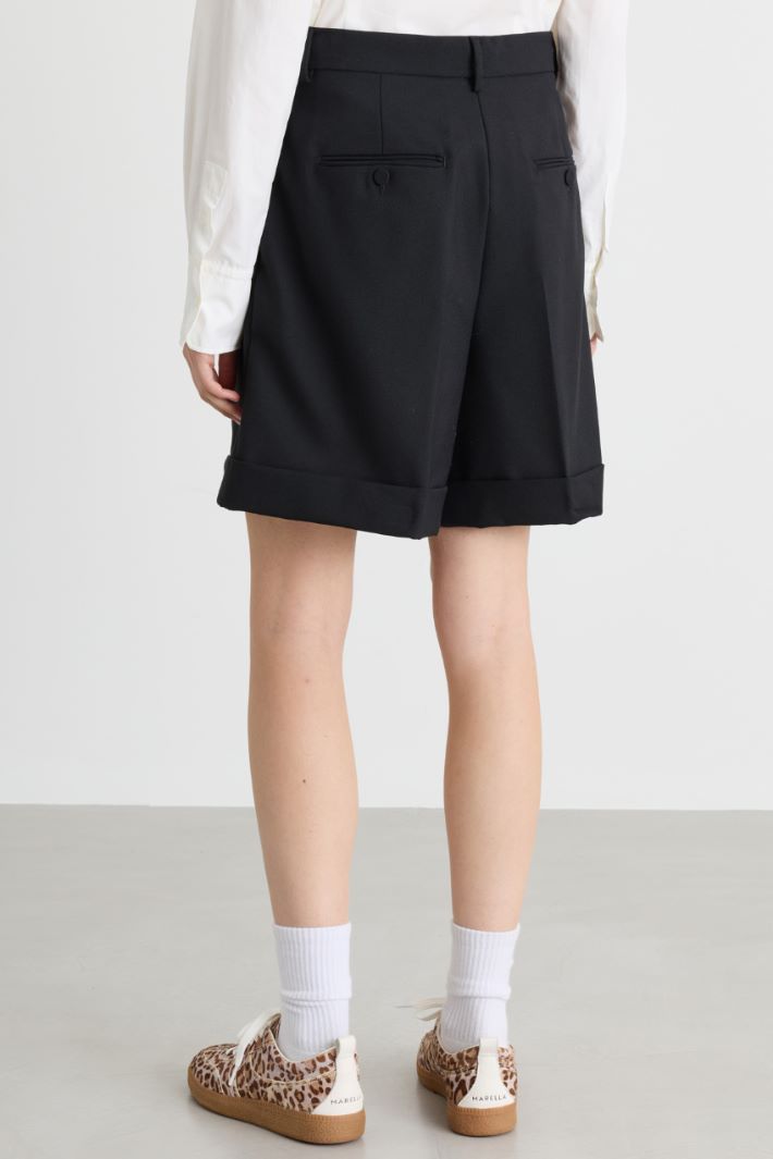 Pantalone corto in tela - NERO - Intrend - 4