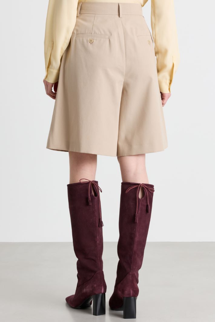 Bermuda in gabardina - BEIGE - Intrend - 4