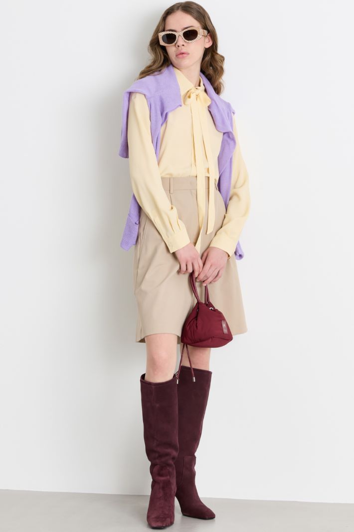 Bermuda in gabardina - BEIGE - Intrend