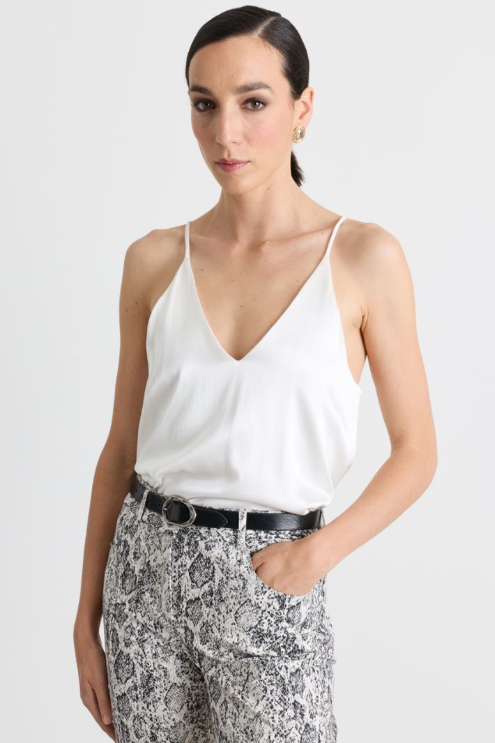 Top in raso stretch - BIANCO - Intrend - 2