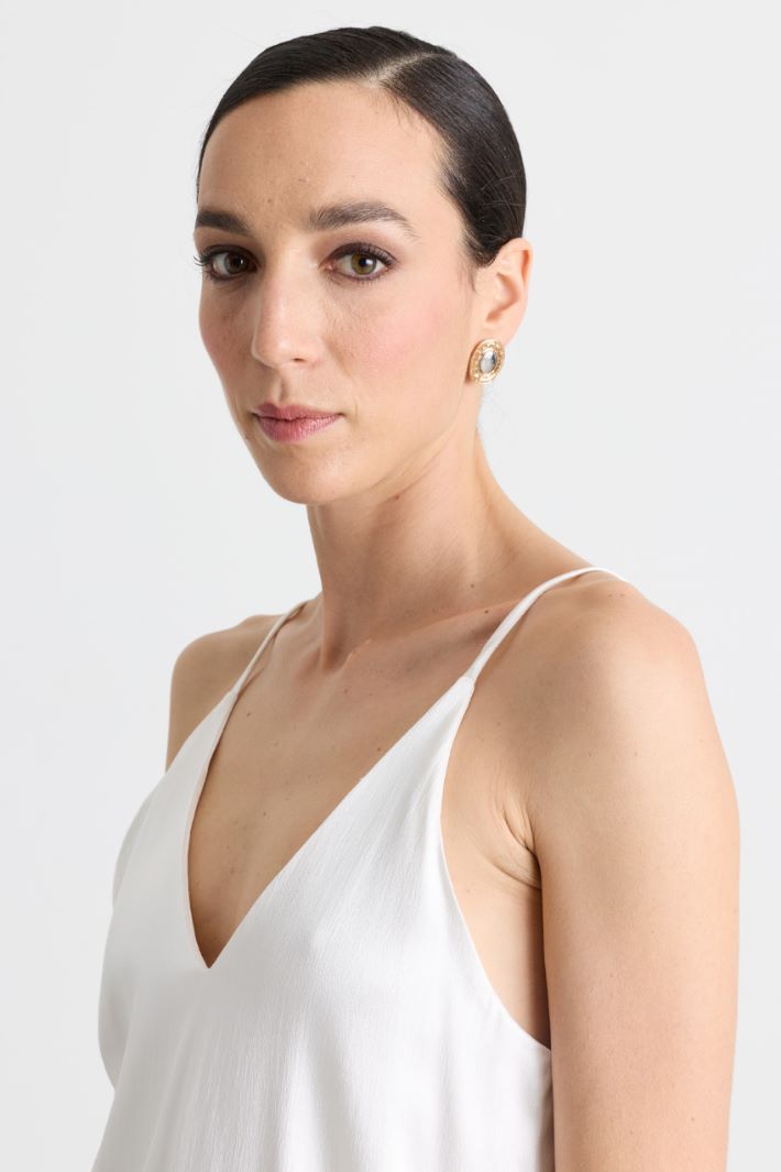 Top in raso stretch - BIANCO - Intrend - 3