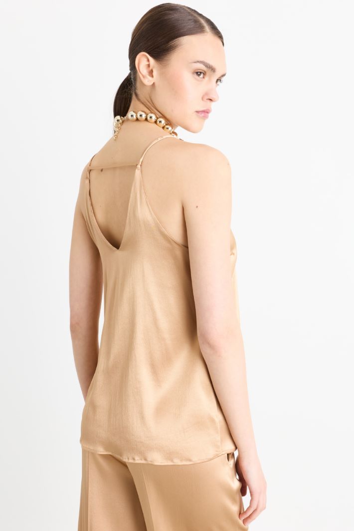 Top in raso stretch - CAMMELLO - Intrend - 4