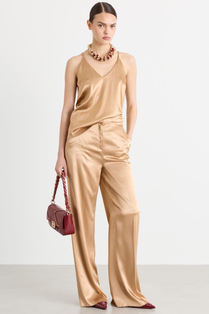 Top in raso stretch - CAMMELLO - Intrend
