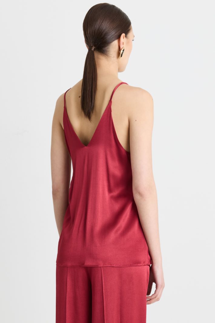Top in raso stretch - ROSSO - Intrend - 4