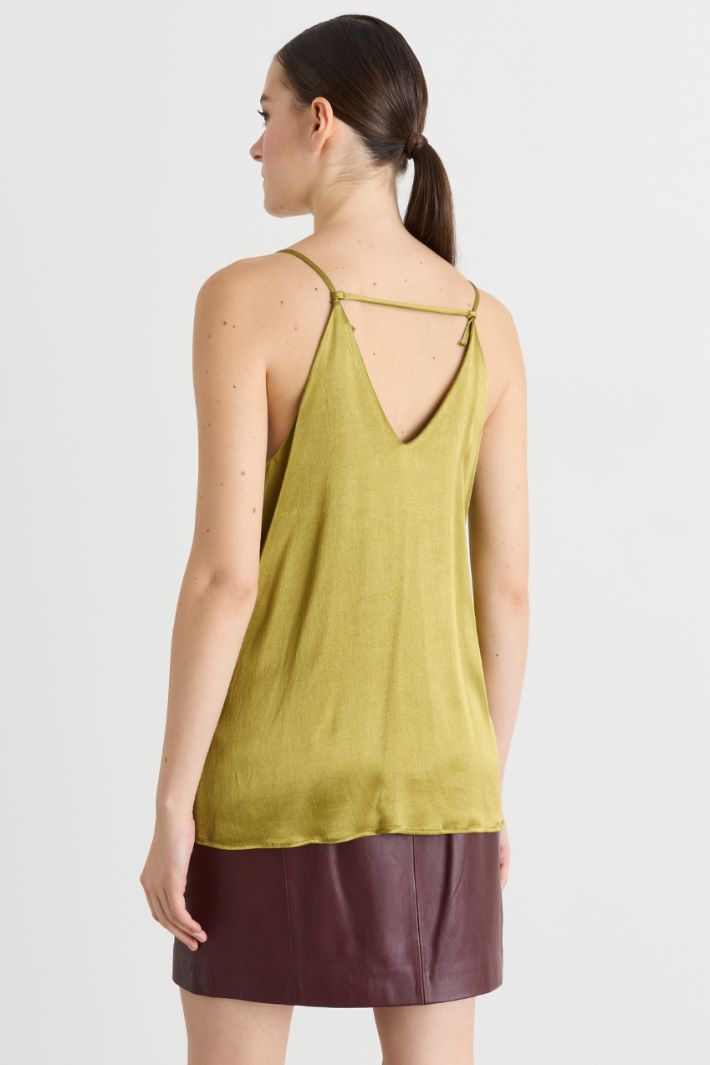 Top in raso stretch - VERDE - Intrend - 4