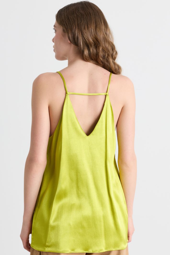 Top in raso stretch - VERDE - Intrend - 4