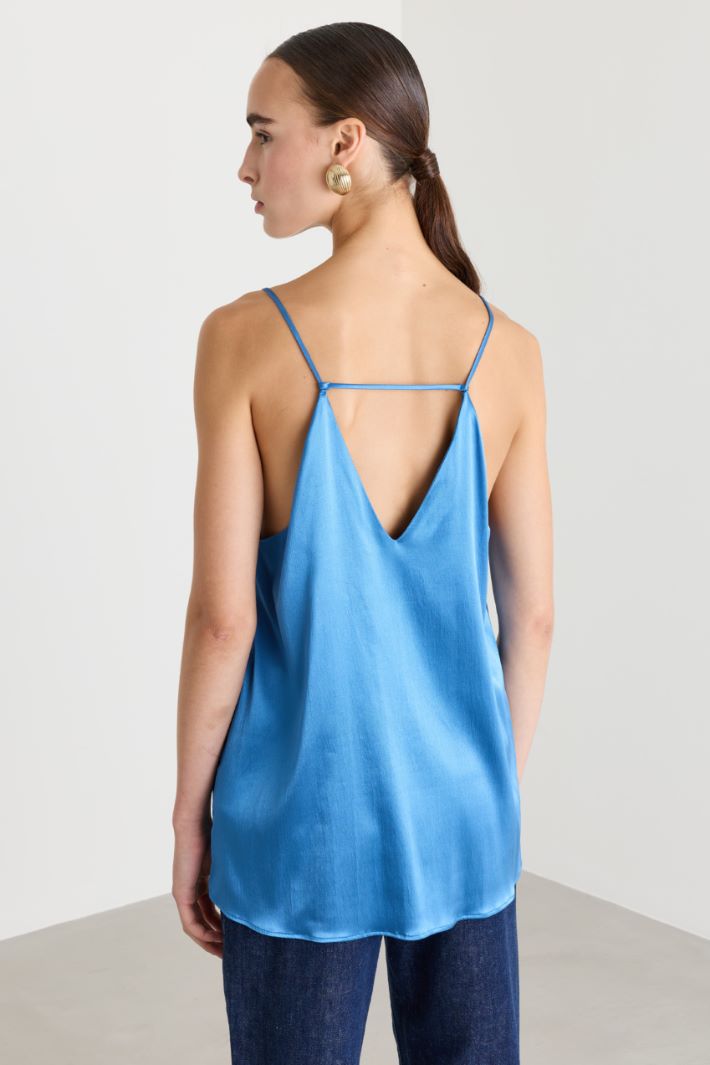 Top in raso stretch - AZZURRO - Intrend - 4