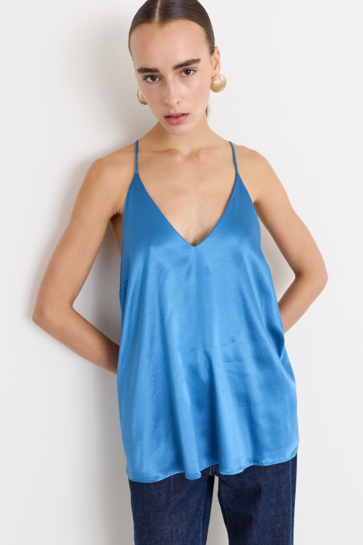 Top in raso stretch - AZZURRO - Intrend - 2
