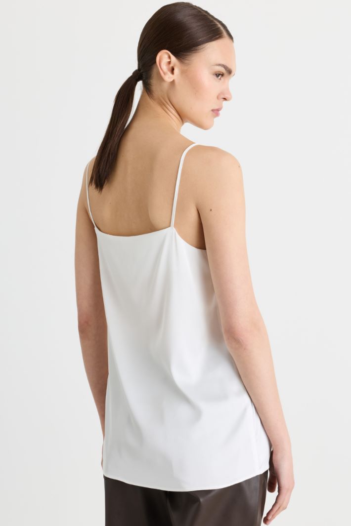 Top sfiancato in raso leggero - BIANCO - Intrend - 4