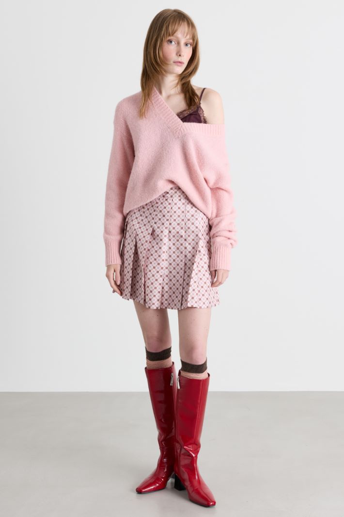 Top sfiancato in raso leggero - BORDEAUX - Intrend