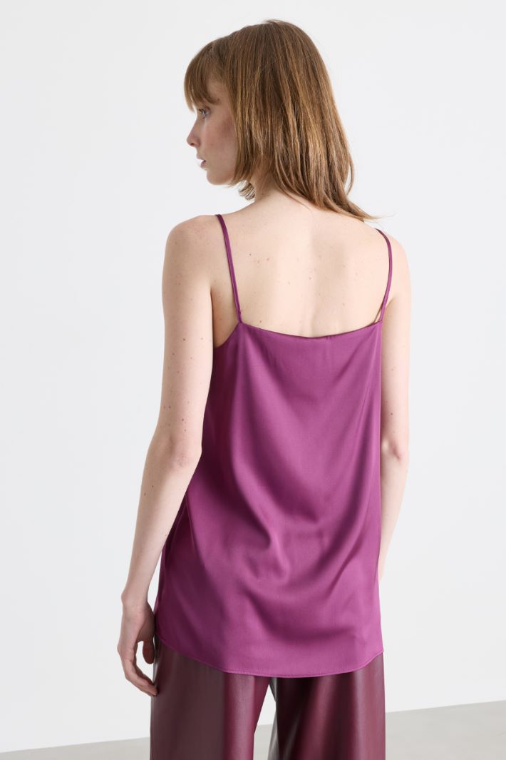 Top sfiancato in raso leggero - FUXIA - Intrend - 4