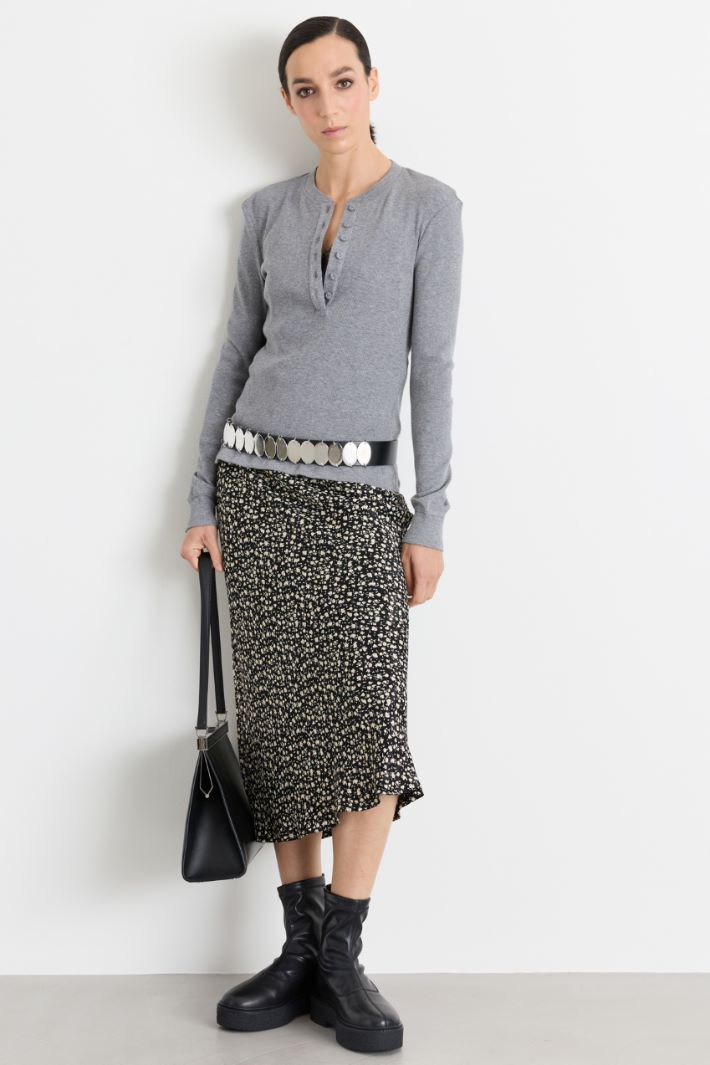 Top sfiancato in raso leggero - NERO - Intrend