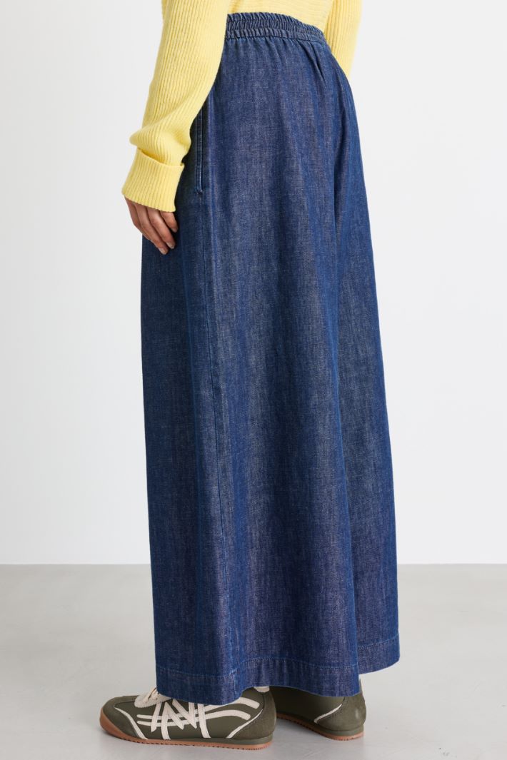 Jeans ampio e cropped - BLU - Intrend - 4