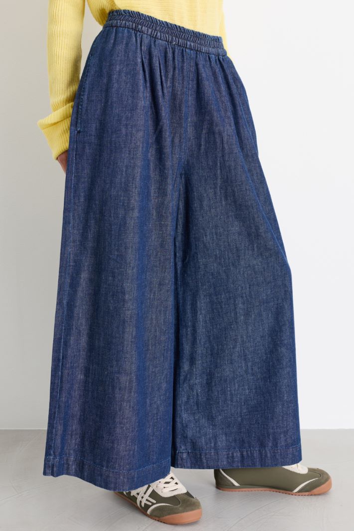 Jeans ampio e cropped - BLU - Intrend - 2