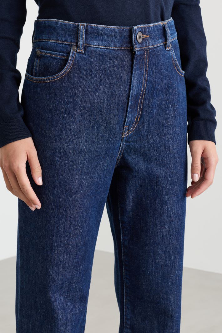 Jean droit en denim - BLEU - Intrend - 3