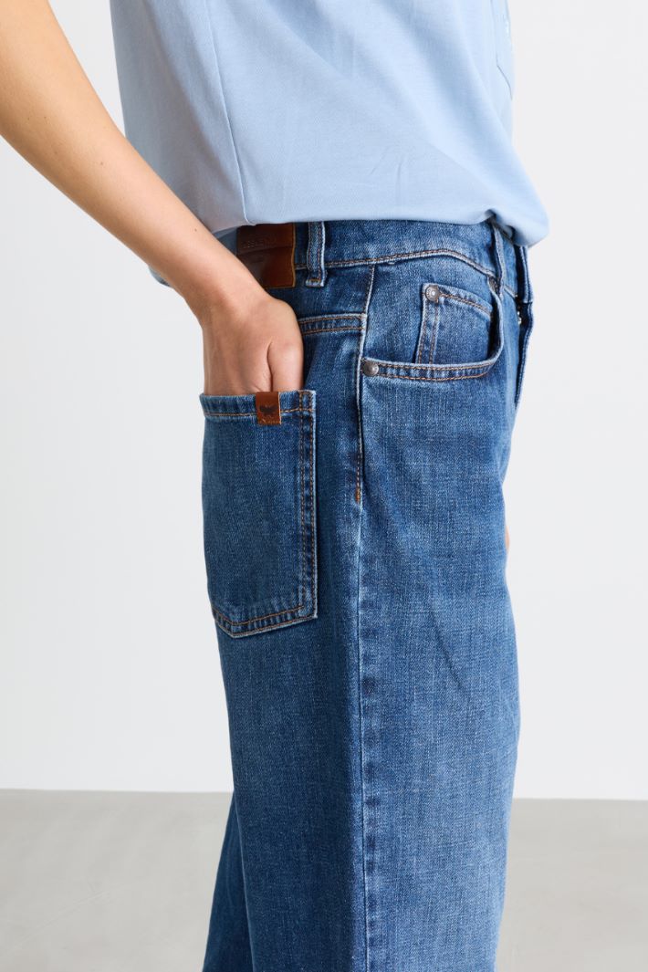 Jean droit en denim - BLEU - Intrend - 3