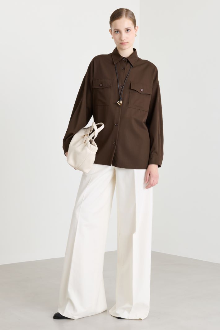 Casacca in levantina stretch - MARRONE - Intrend