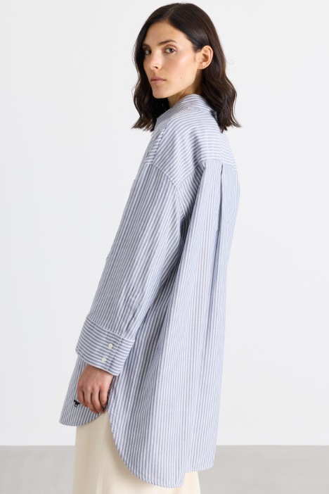 Camicia over in Oxford di cotone