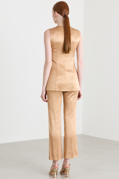 Completo gilet in raso stretch