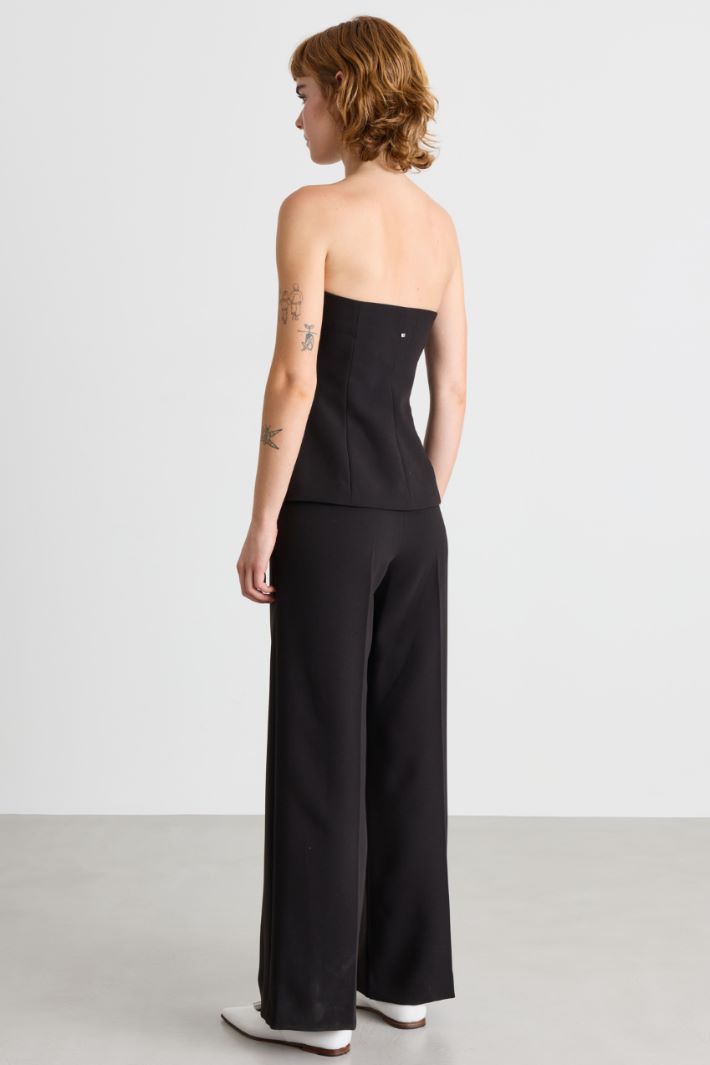 Bustier and Trouser Co-ord - BLACK - Intrend - 2