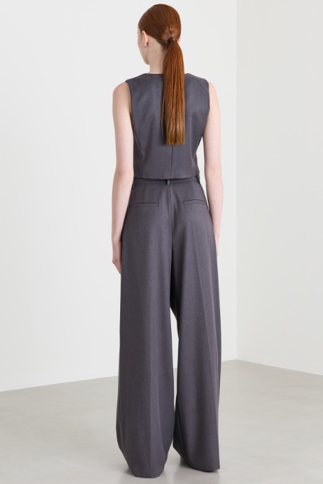 Completo gilet in flanella stretch