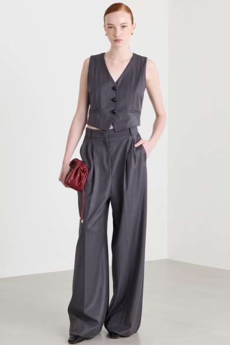 Stretch-Flannel Waistcoat Set - Intrend