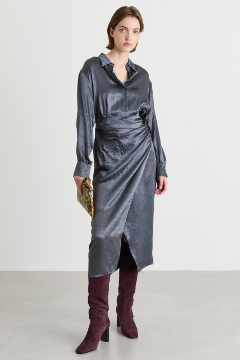 Panelled Shirt Dress - Intrend