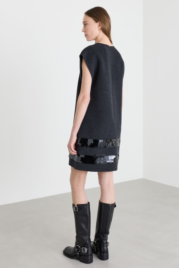 Short sequin-trim dress - GREY - Intrend - 4