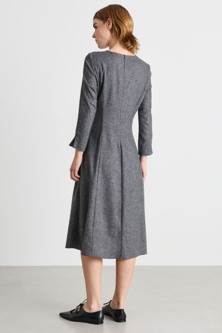 Flannel dress - GREY - Intrend - 4