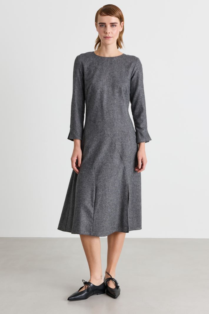 Flannel dress - GREY - Intrend - 2
