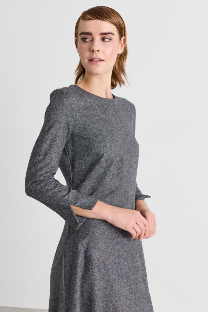 Flannel dress - GREY - Intrend - 3