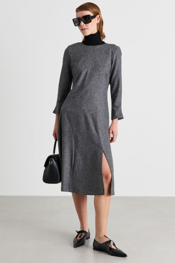 Flannel dress - GREY - Intrend