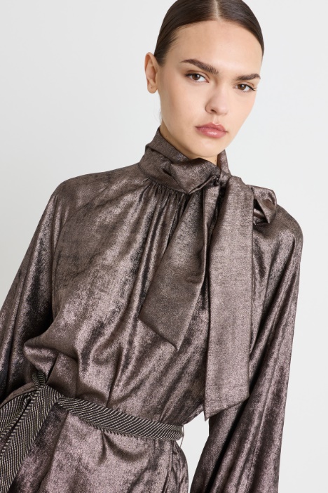 Abito in chiffon laminato