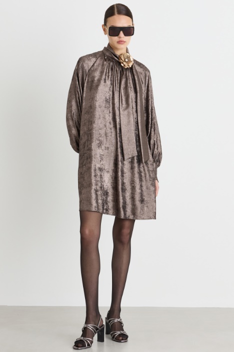Abito in chiffon laminato - Intrend