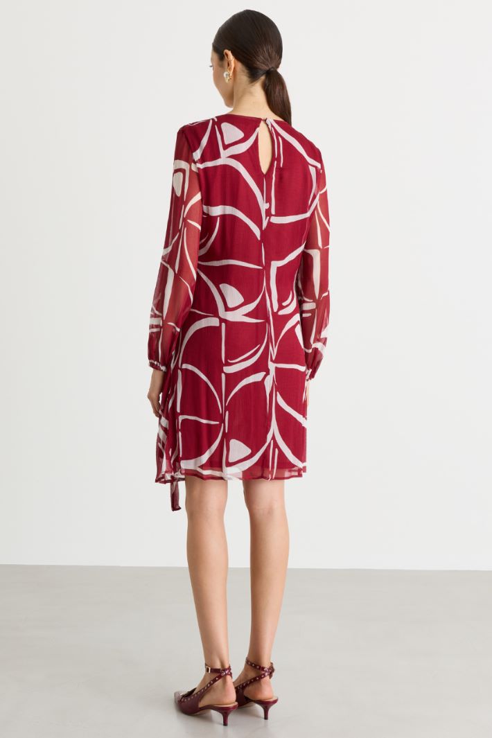 Side-bow dress - RED - Intrend - 4