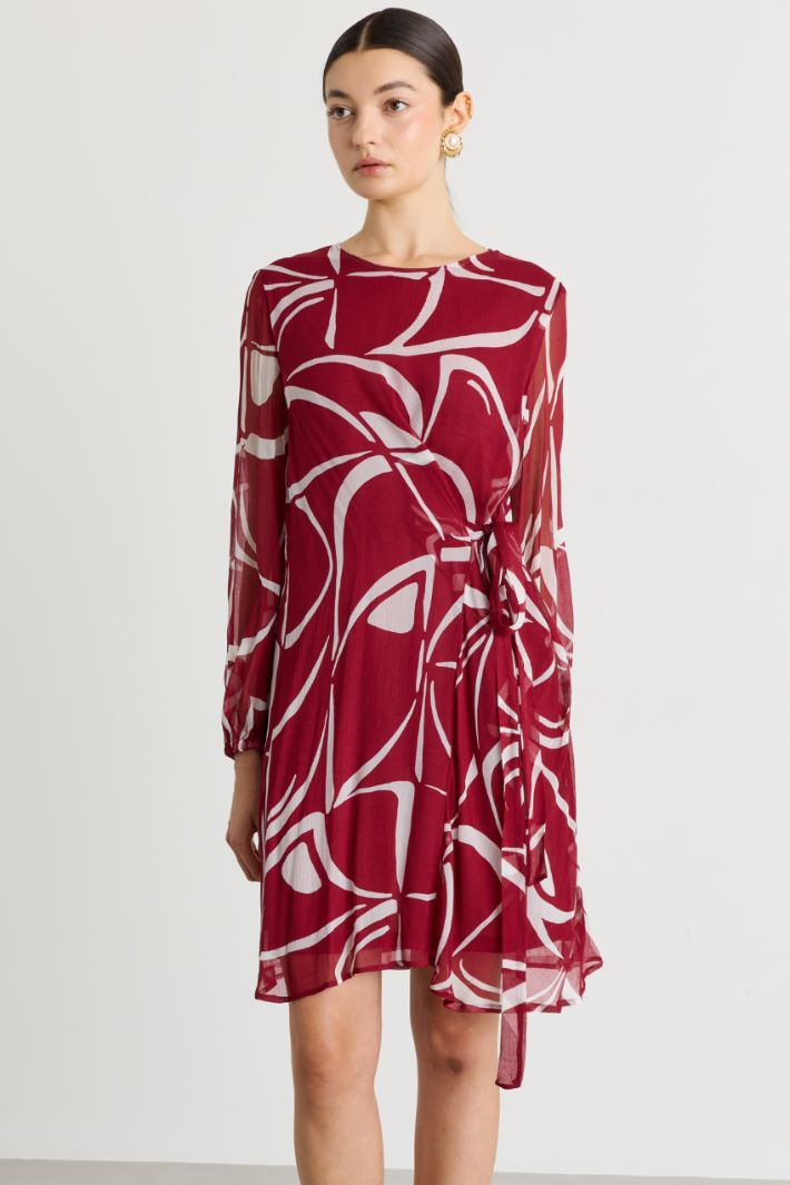 Side-bow dress - RED - Intrend - 2
