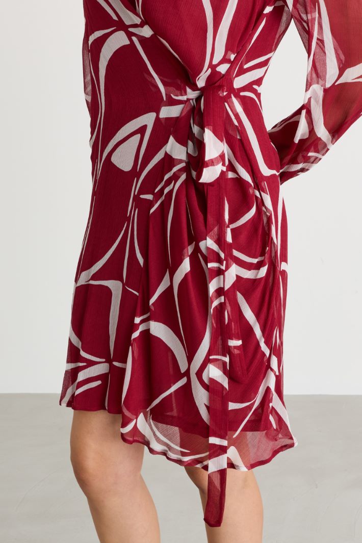Side-bow dress - RED - Intrend - 3