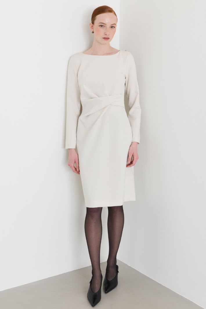 Side-knot dress - WHITE - Intrend - 2
