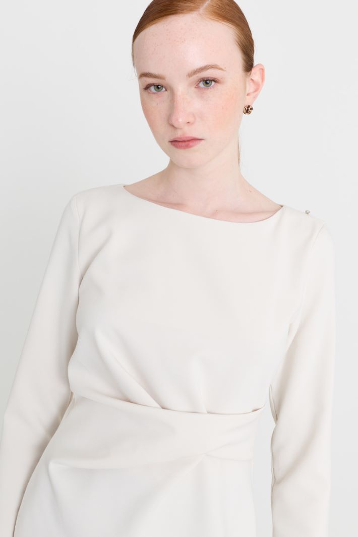 Side-knot dress - WHITE - Intrend - 3