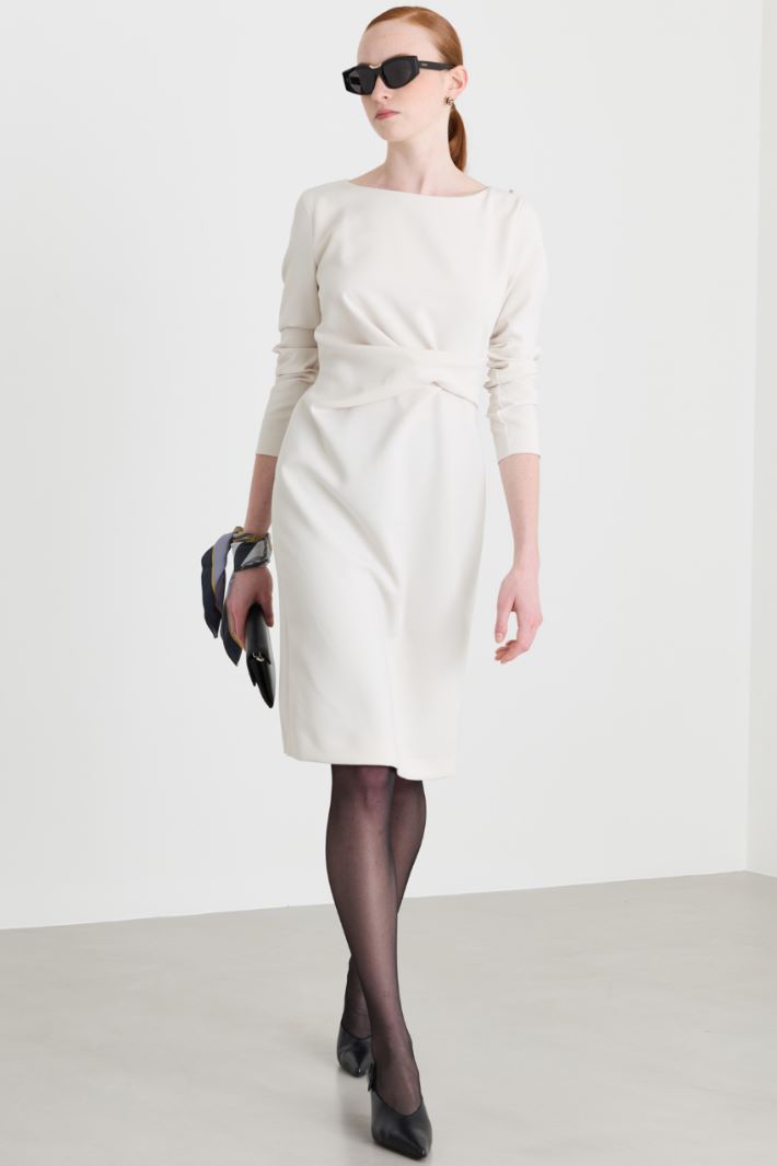 Side-knot dress - WHITE - Intrend