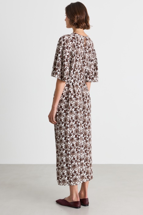 Abito in crepe de chine di seta