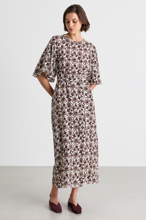Abito in crepe de chine di seta