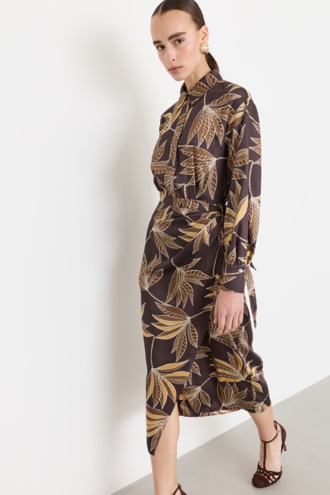 Abito in twill con nodo