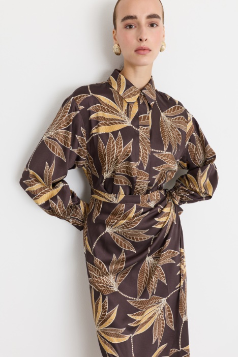 Abito in twill con nodo