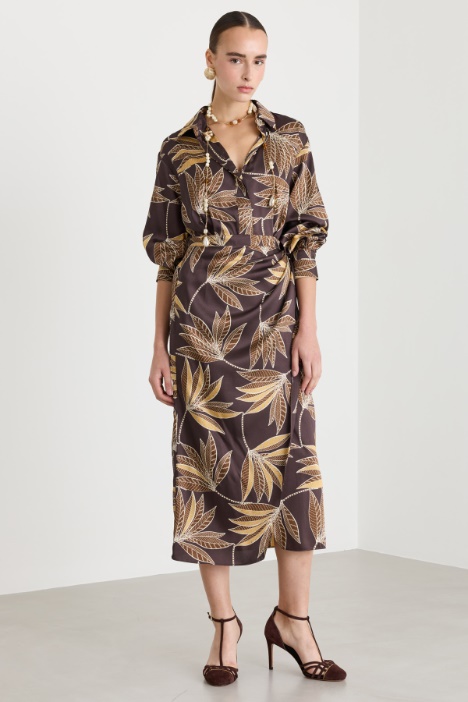Abito in twill con nodo - Intrend