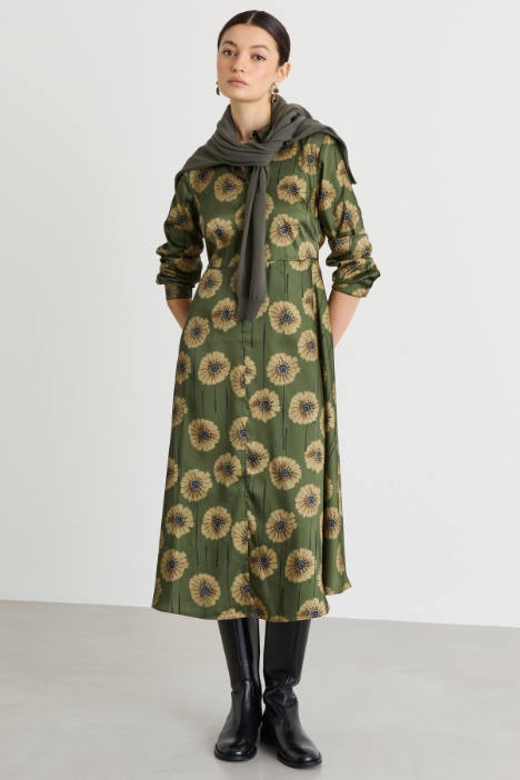 Printed twill dress - Intrend