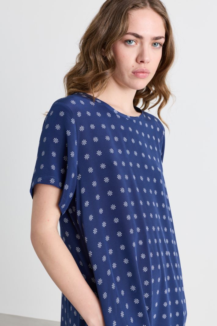 A-line dress with pockets - BLUE - Intrend - 3