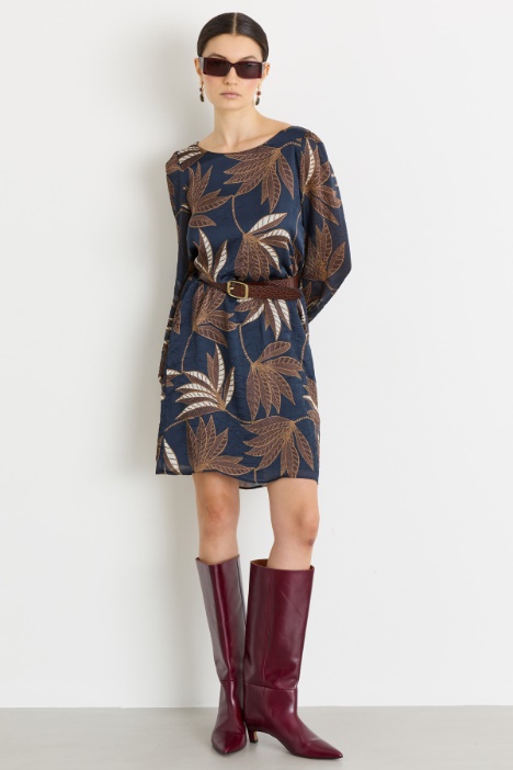 Straight satin dress - Intrend