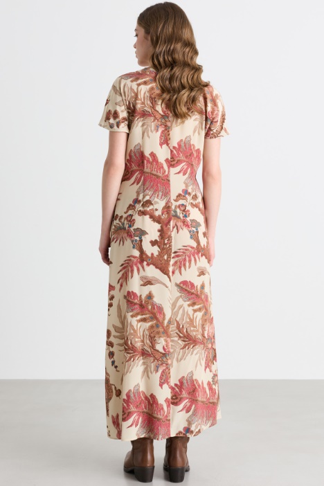 Abito wrap-up in crepe de chine di seta
